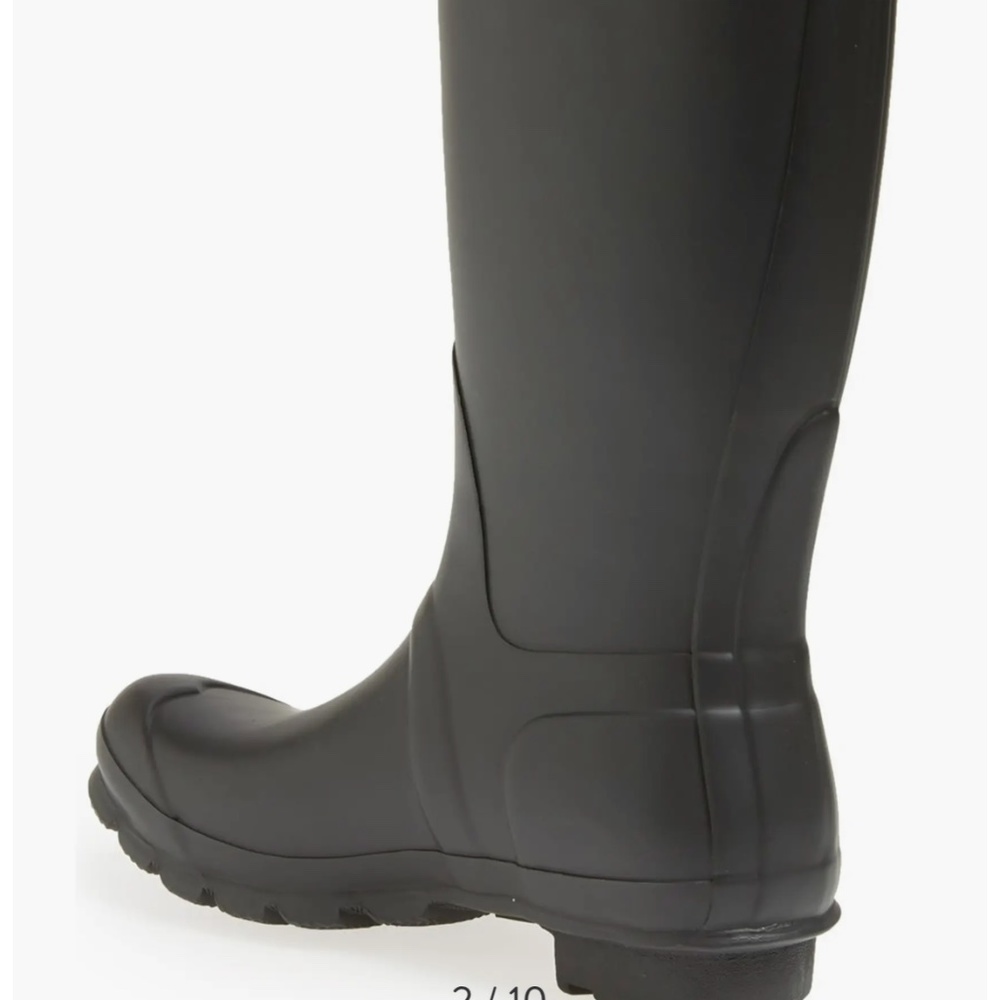 HUNTER MATTE BLACK RAIN ☔️ BOOTS - Tall Size 7 - Picture 4 of 4